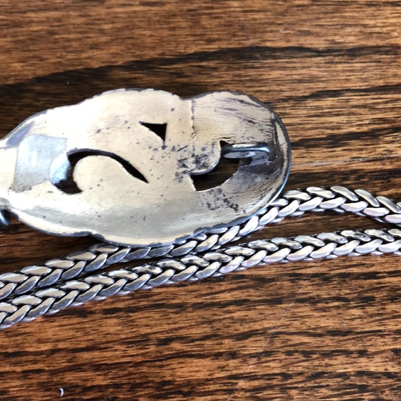 Vintage BRIGHTON BALI SILVER CHAIN BELT!